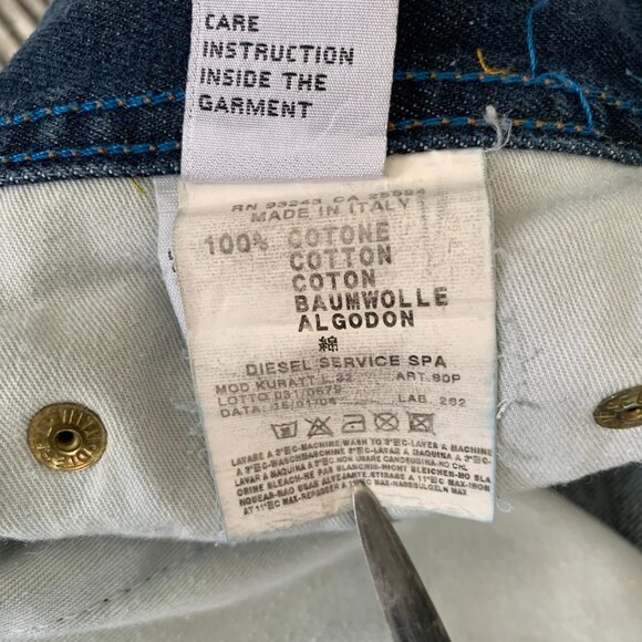 Diesel Jeans Kuratt Relaxed Fit Selvedge Denim Button Fly Jeans - Picture 8 of 15